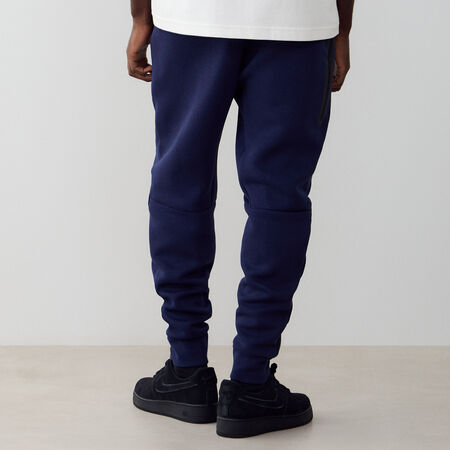 NIKE PANT JOGGER TECH FLEECE MARINE/NOIR HEREN