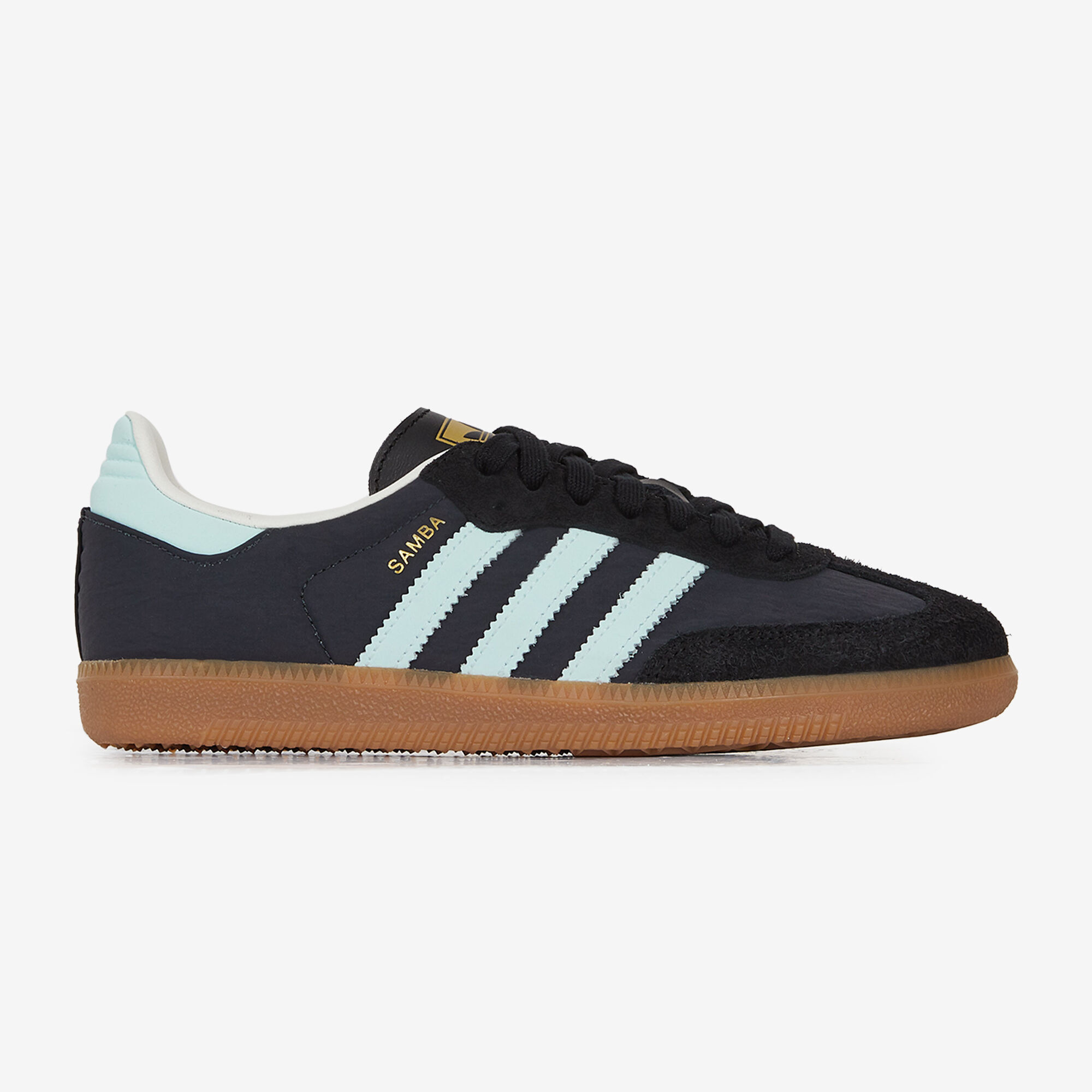 ADIDAS ORIGINALS SAMBA OG NYLON ANTHRACITE BLEU CIEL SNEAKERS FEMME Courir.be