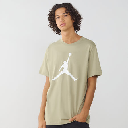 JORDAN TEE SHIRT BIG JUMPMAN BEIGE/BLANC HOMME