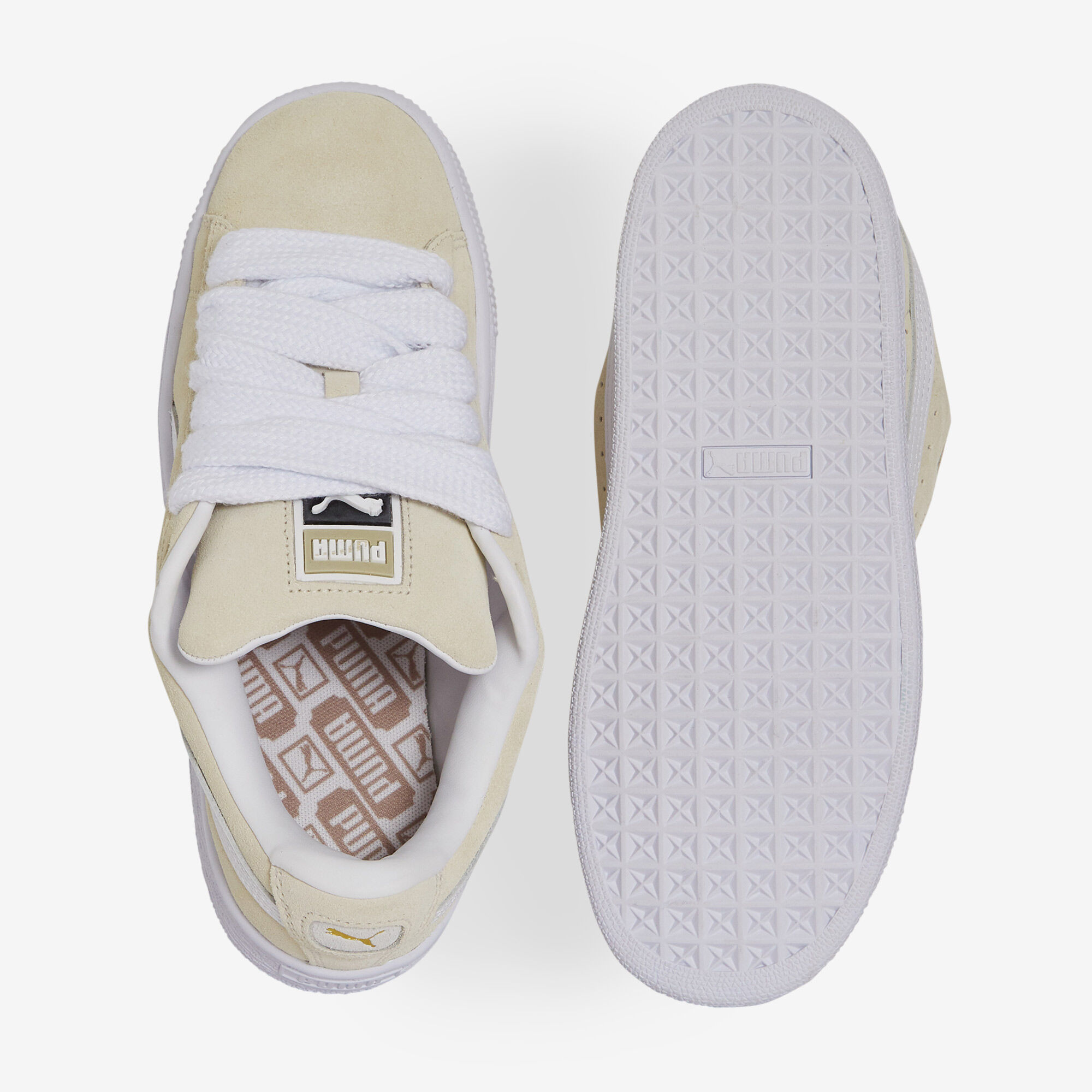 PUMA SUEDE XL BEIGE BLANC SNEAKERS FEMME Courir.be