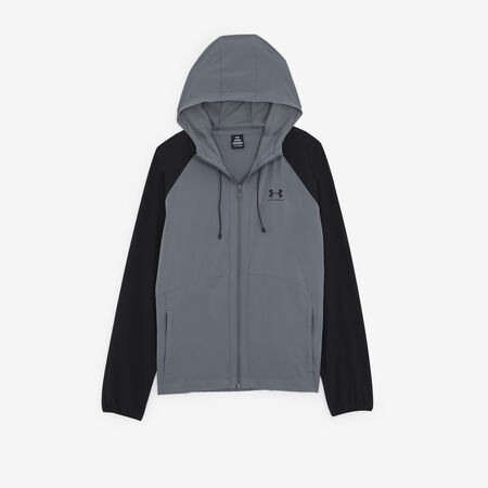 JACKET FZ WOVEN VIBE : GRIS/NOIR