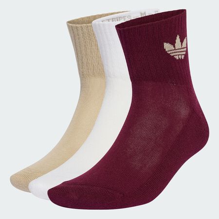 ADIDAS ORIGINALS CHAUSSETTES X3 QUARTER TREFOIL BLANC/BEIGE HOMME