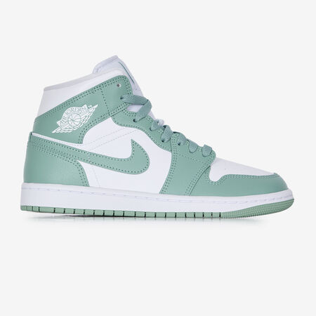 AIR JORDAN 1 MID : BLANC/VERT