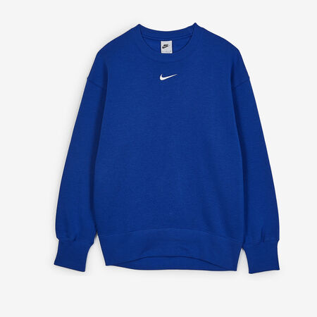 NIKE SWEAT CREW PHOENIX LONG OVERSIZED BLEU/BLANC FEMME
