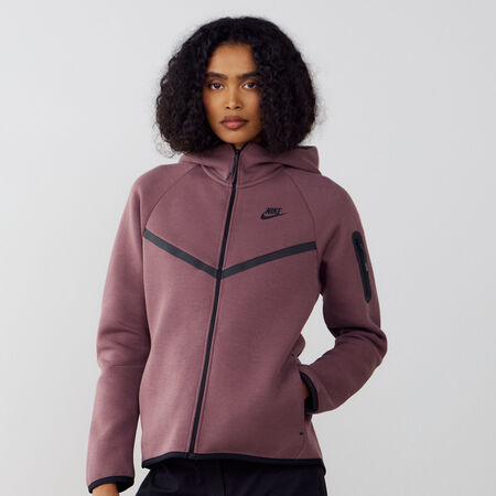 NIKE JACKET ZIP TECH FLEECE MARRON DAMES