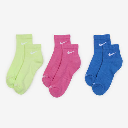 NIKE CHAUSSETTES X3 EVERYDAY MID JAUNE/ROSE HEREN