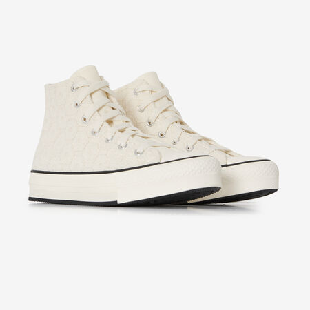 CONVERSE chuck taylor all star CHUCK TAYLOR EVA LIFT HI CROCHET ECRU JUNIOR