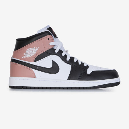 AIR JORDAN 1 MID : BLANC/ROSE