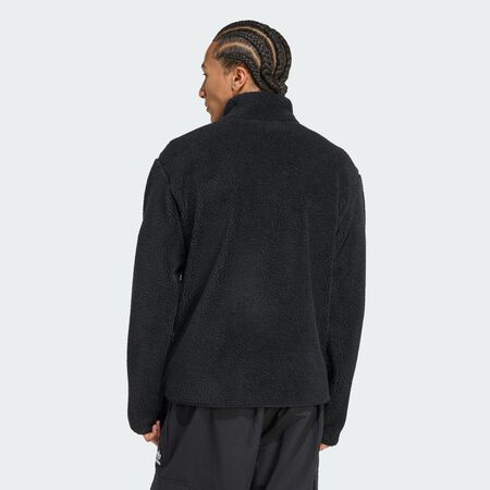 ADIDAS ORIGINALS JACKET FZ TEDDY FLEECE NOIR/BLANC HOMME