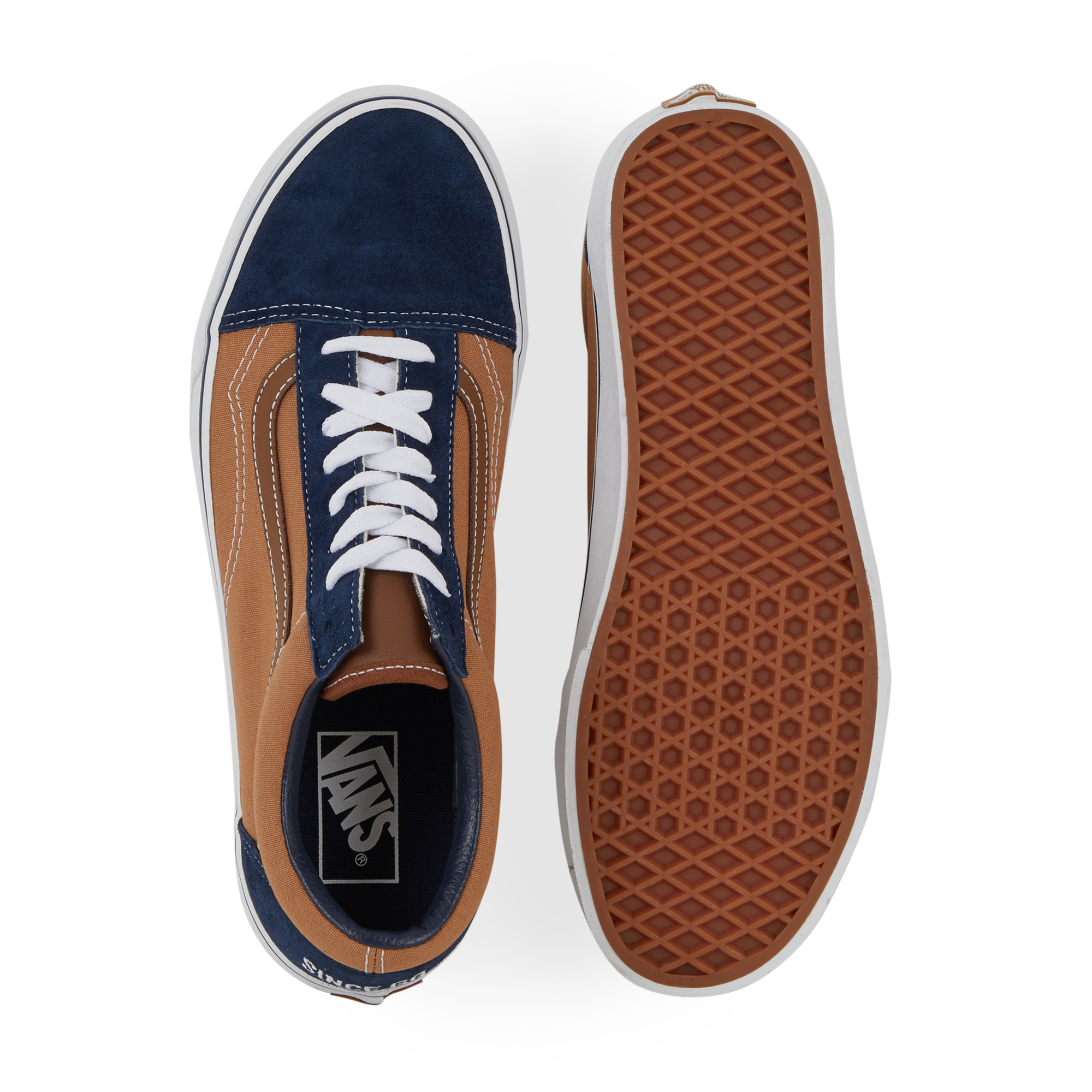 vans bleu marron