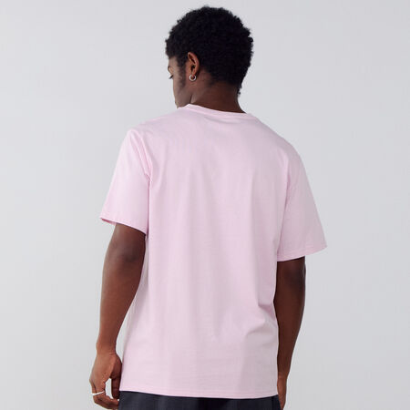 CONVERSE TEE SHIRT STAR CHEVRON EMBROIDERED ROSE/BLANC HOMME