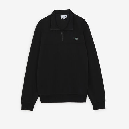 SWEAT HALF-ZIP CLASSIC LOGO SL : NOIR/VERT