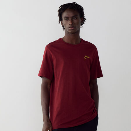 NIKE HOODIE CLUB SMALL LOGO BORDEAUX/BLANC HOMME