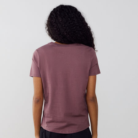 NIKE TEE SHIRT CLUB MARRON/BLANC FEMME