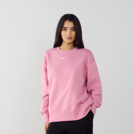 NIKE SWEAT CREW PHOENIX LONG OVERSIZED ROZE/WIT DAMES