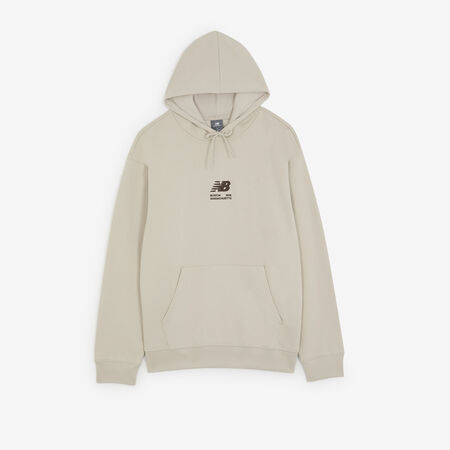 HOODIE BOSTON LOGO : BEIGE/MARRON