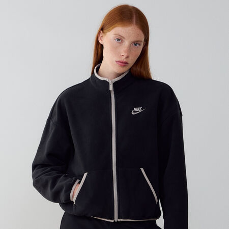 NIKE JACKET FZ CLUB FLEECE COZY NOIR/GRIS DAMES
