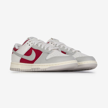 NIKE DUNK LOW GRIS/ROUGE DAMES