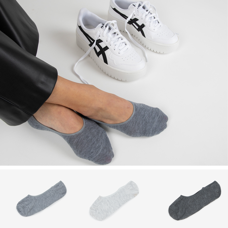 COURIR PACK FOOTIES COURIR X3 GRIS MIXTE