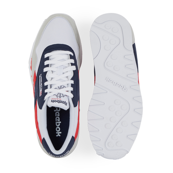 Chaussure reebok bleu top blanc rouge
