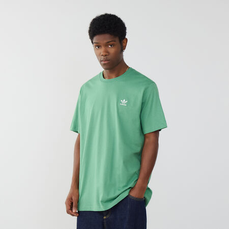 ADIDAS ORIGINALS TEE SHIRT ESSENTIAL TREFOIL VERT/ROSE HOMME