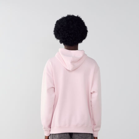 NEW BALANCE HOODIE SMALL LOGO ROSE/BLANC HOMME