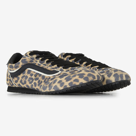 VANS SUPER LOWPRO LEOPARD NOIR/BEIGE DAMES