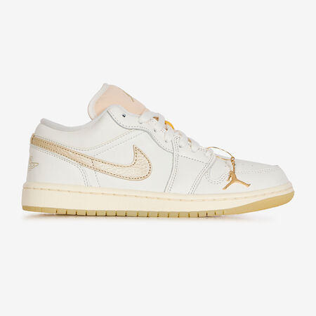 AIR JORDAN 1 LOW SHIMMER : BLANC/OR