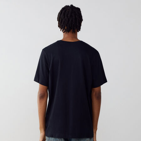 NIKE TEE SHIRT CLUB ZWART/WIT HEREN