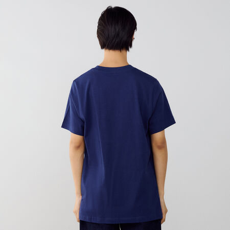 NEW BALANCE TEE SHIRT BIG LOGO MARINE/BLANC HEREN