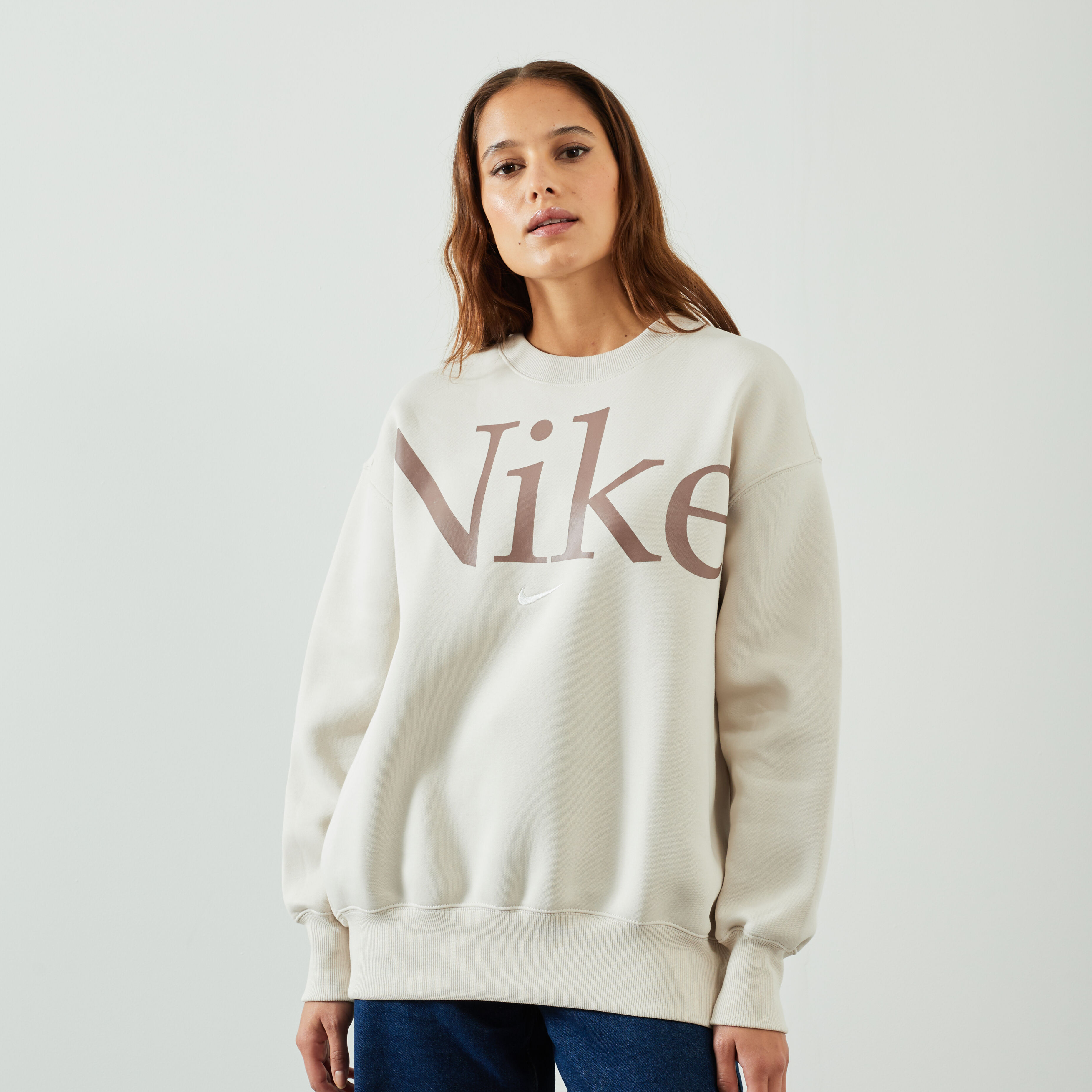 Nike trui top beige dames