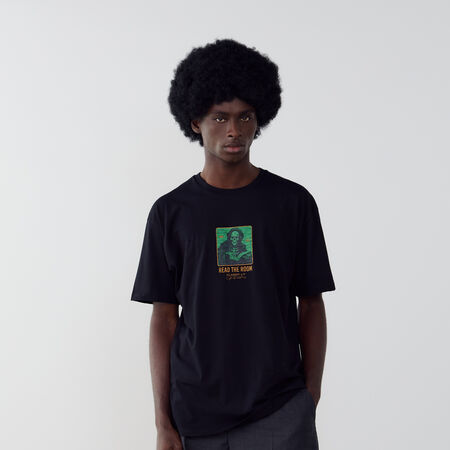 VANS TEE SHIRT GRAPHIC READ THE ROOM ZWART HEREN