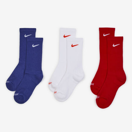 NIKE CHAUSSETTES X3 EVERYDAY MID ROUGE/BLANC HEREN