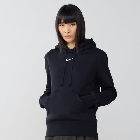 NIKE HOODIE CLUB CENTERED LOGO NOIR/BLANC FEMME