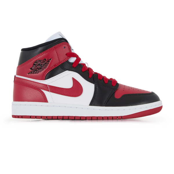 JORDAN AIR JORDAN 1 MID ALTERNATE BRED NOIR ROUGE SNEAKERS FEMME Courir.be