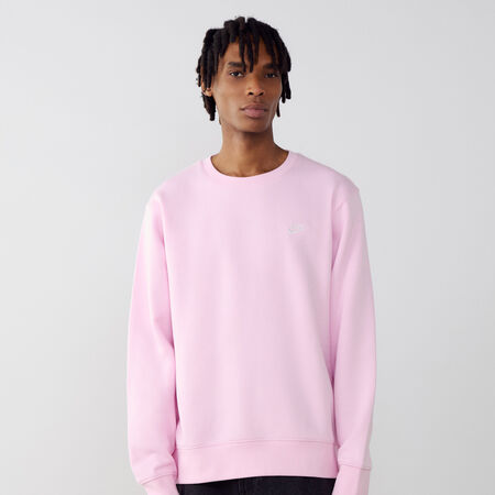 NIKE SWEAT CREW CLUB ROSE/BLANC HOMME