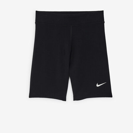 NIKE SHORT BIKER SWOOSH ZWART/WIT DAMES