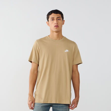 TEE SHIRT CLUB : MARRON/BLANC