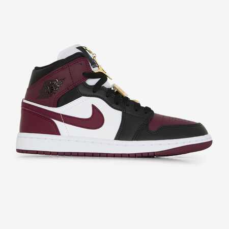 JORDAN air jordan 1 AIR JORDAN 1 MID BORDEAUX/NOIR FEMME