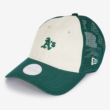 NEW ERA 9TWENTY A'S WOMEN TRUCKER BEIGE/VERT FEMME