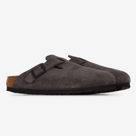 BIRKENSTOCK boston BOSTON SUEDE VELVET GRAY GRIJS DAMES