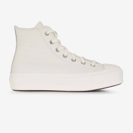 CONVERSE CHUCK TAYLOR LIFT HI CROCO BLANC DAMES