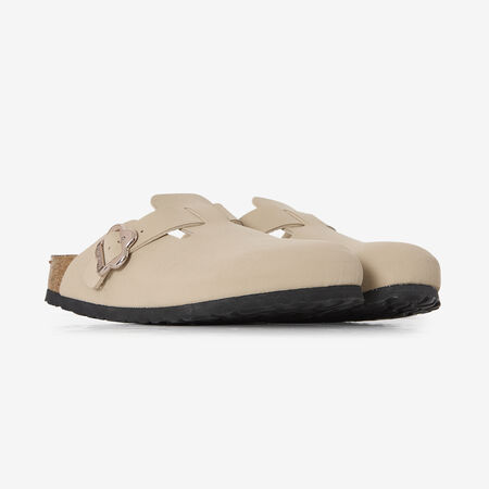 BIRKENSTOCK BOSTON LEATHER FLOWER BEIGE JUNIOR
