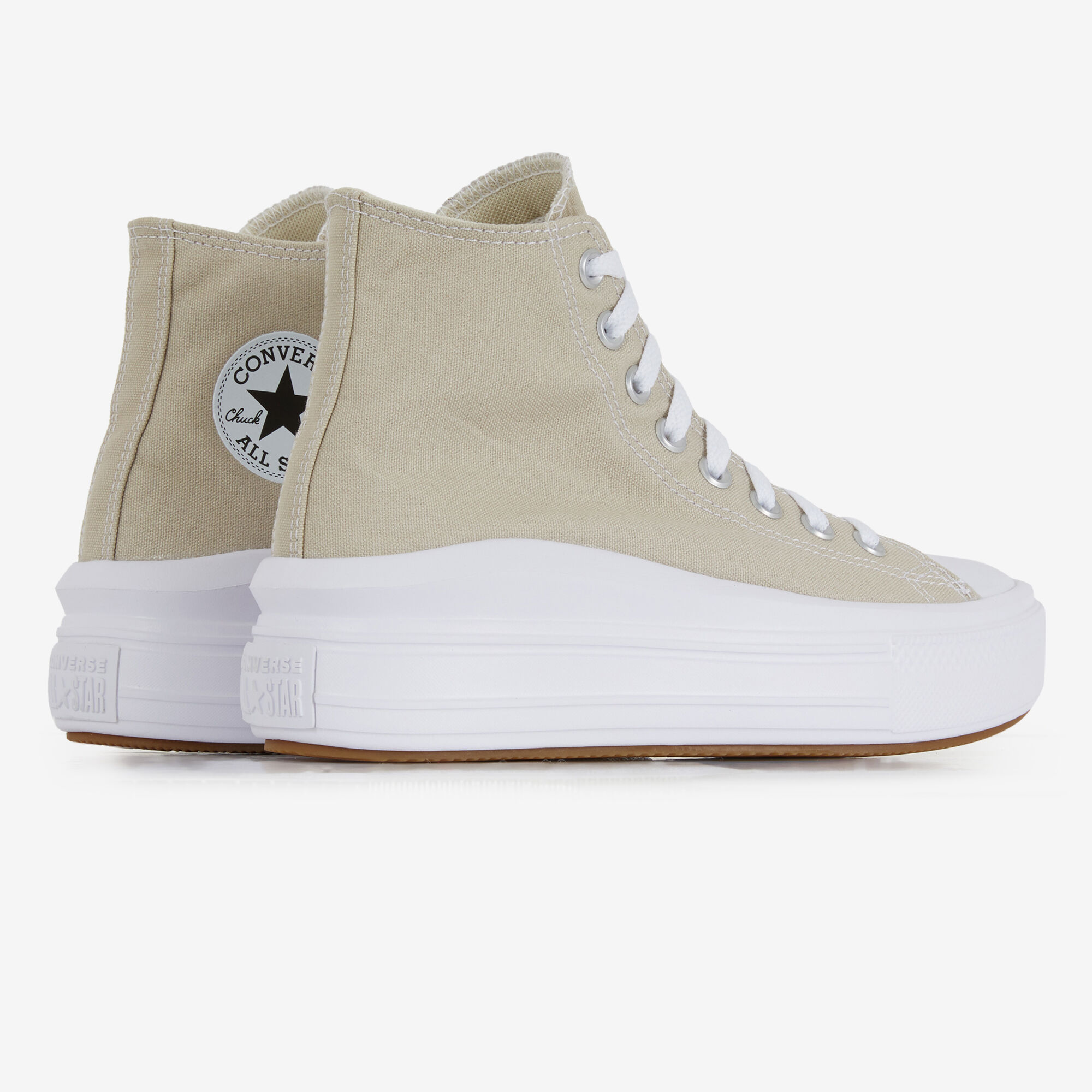 CONVERSE CHUCK TAYLOR ALL STAR MOVE HI BEIGE SNEAKERS FEMME