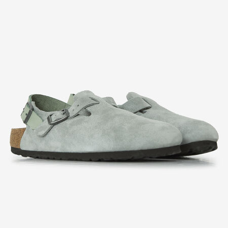 BIRKENSTOCK TOKIO SUEDE PURE SAGE GRIS FEMME