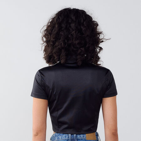 ADIDAS ORIGINALS JACKET FZ SHORT SLEEVE ADICOLOR ZWART/WIT DAMES