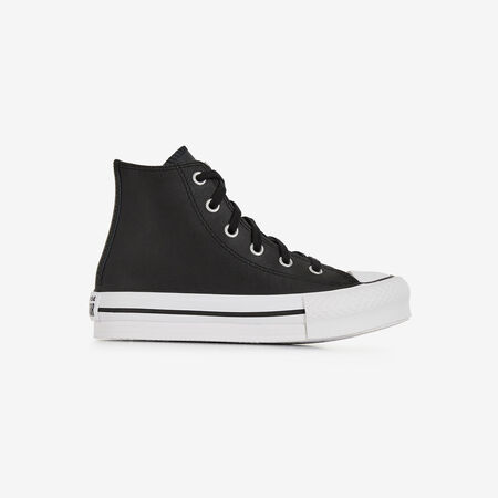 CONVERSE chuck taylor all star CHUCK TAYLOR ALL STAR EVA LIFT HI LEATHE NOIR/BLANC CADET
