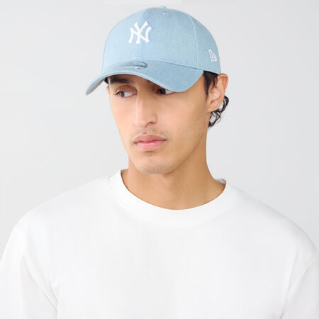 NEW ERA 9FORTY NY DENIM EMBROIDERY LOGO BLEU/BLANC HOMME