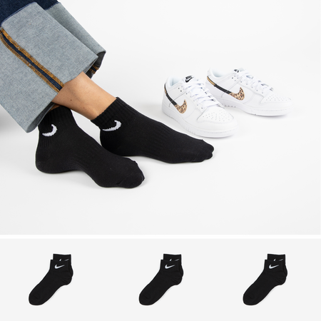 NIKE CHAUSSETTES X3 QUARTER NOIR MIXTE