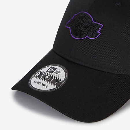 NEW ERA 9FORTY TRUCKER LAKERS OUTLINE LOGO NOIR HOMME